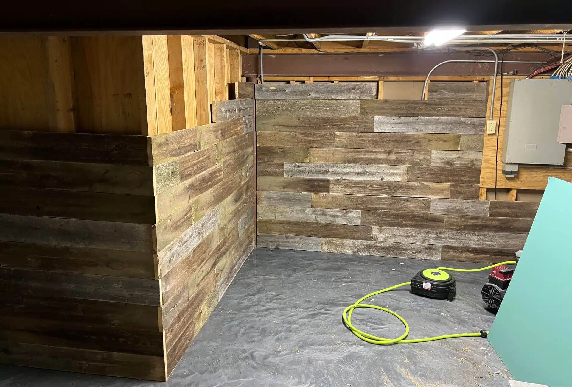 Basement Interior Wall Cedar Recycled